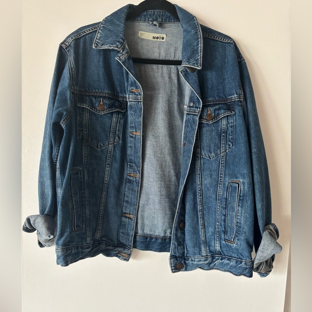 Topshop Moto Blue Denim Jacket